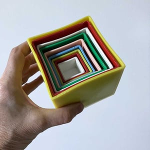 Image of Cubes gigognes Kiddicraft années 60 avec boîte