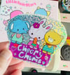 Cute cheery chums - glitter sticker