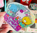 Cute cheery chums - glitter sticker