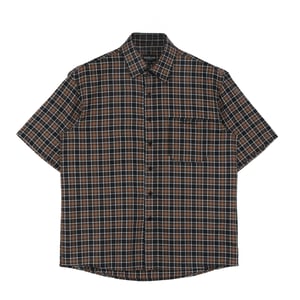 Image of script button-up [brown]