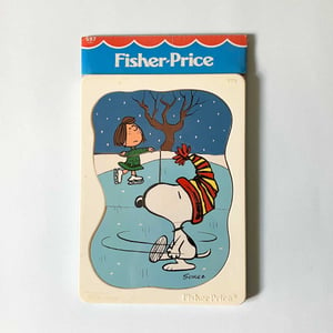 Image of Puzzle Snoopy patineur Fisher Price années 80