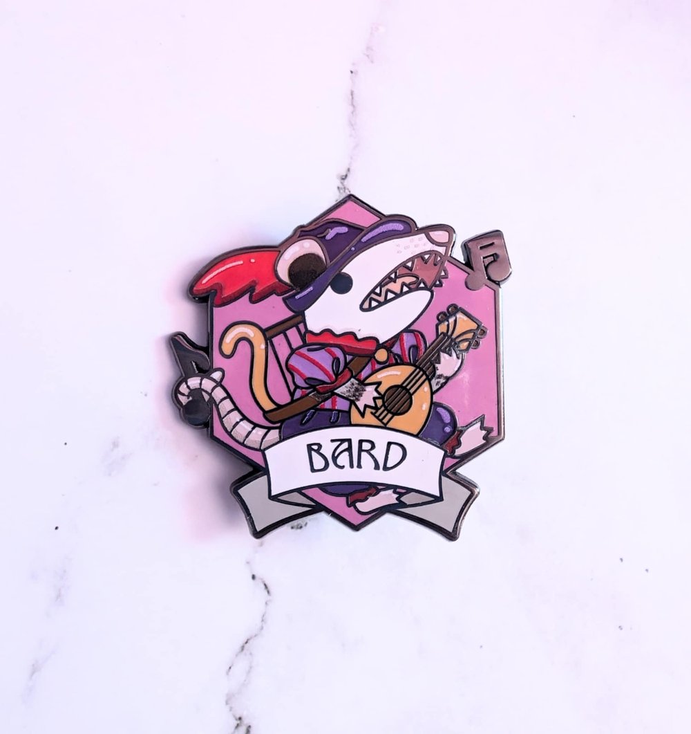 Image of 1.5" Bard RPG Possum Enamel Pin