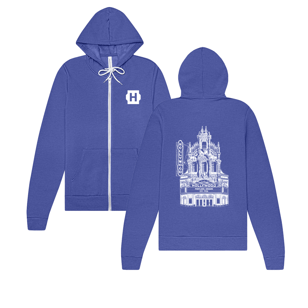 Image of Hollywood Theatre Hoodie - Heather True Royal