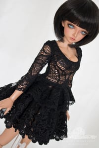 Image 5 of LIMITED - black lace peplum top for MNF/PetiteMarionette girls