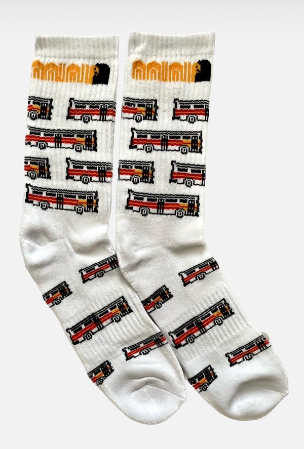 Image of Retro Muni Worm Athletic Crew socks