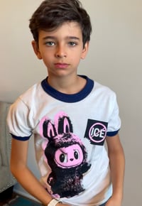 Image 5 of Labu-buster YOUTH Navy Blue Ringer Tee - 