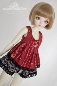 Image 1 of LIMITED - Red cotton top for MNF/PetiteMarionette girls