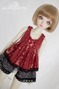 Image 2 of LIMITED - Red cotton top for MNF/PetiteMarionette girls