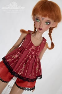 Image 4 of LIMITED - Red cotton top for MNF/PetiteMarionette girls