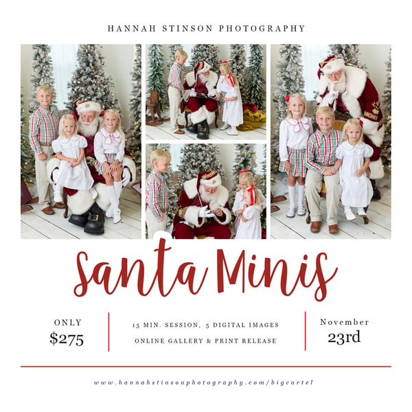 Image of Santa Mini Session 2024 - November 23rd