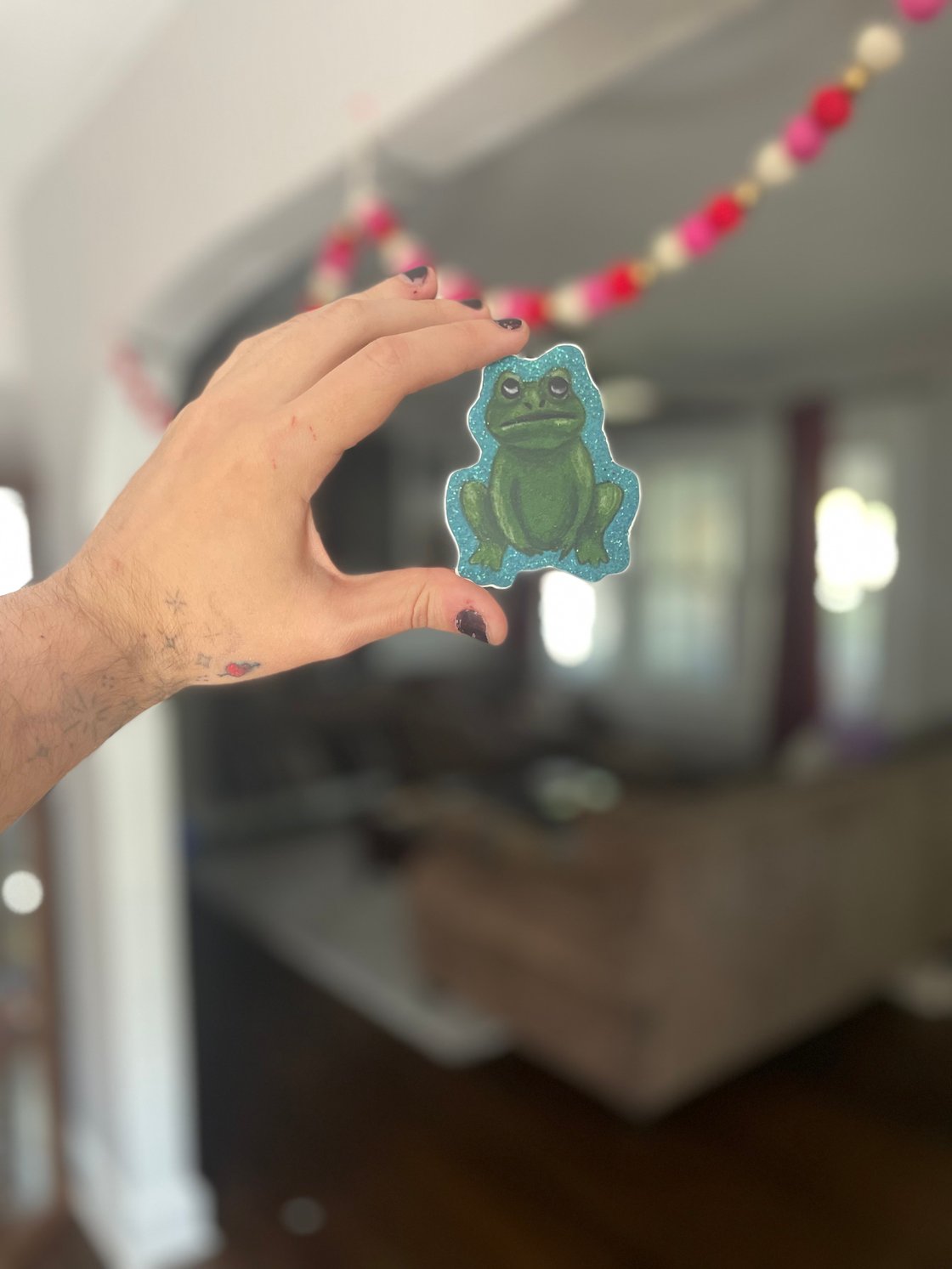 Image of Frog Glamour Shot Sticker