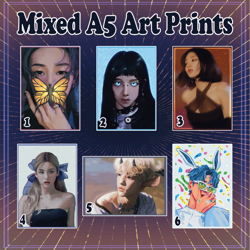 Image of A5 Mixed Group Art Prints