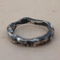 Image 2 of primordial // sandcast sterling silver ring (7.5)