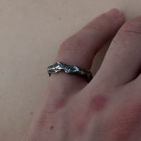 Image 4 of primordial // sandcast sterling silver ring (7.5)