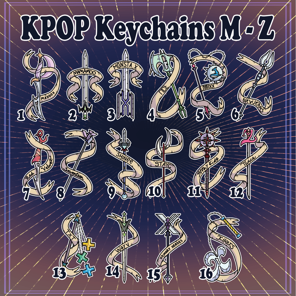 Image of KPOP Fantasy Keychains GROUPS M - Z