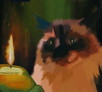 Image 1 of "arson kitty" print