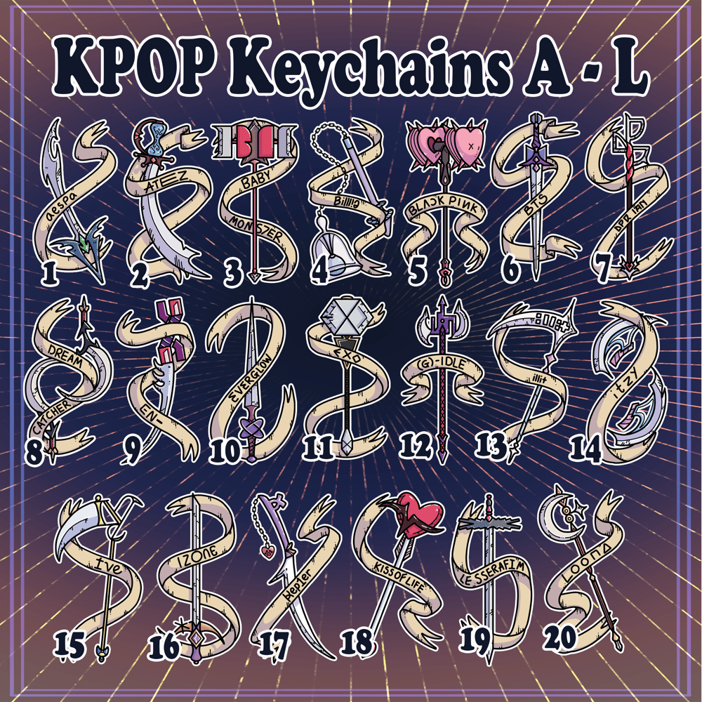 Image of KPOP Fantasy Keychains GROUPS A - L