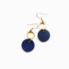 Classic Navy Leather Earrings 