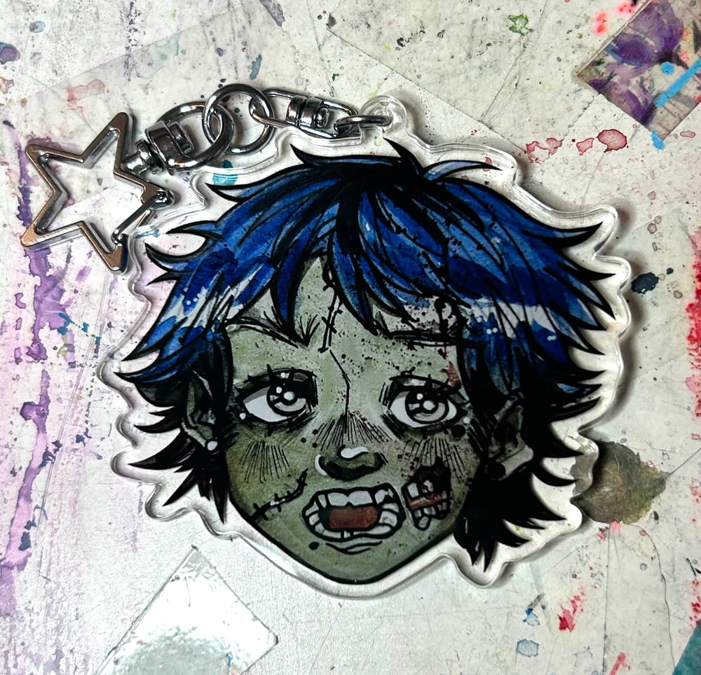 Image of Zombie Mickey Transparent Keychain