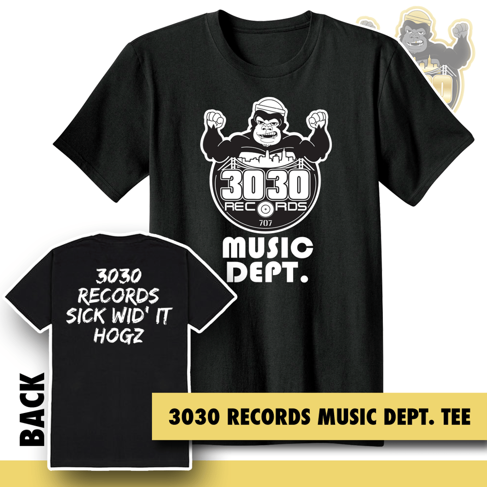 Image of 3030 RECORDS MUSIC DEPT. TEE