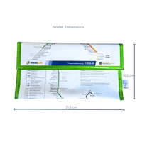 Image 4 of Recycled Street Map Wallet - Citytrain Brisbane Network