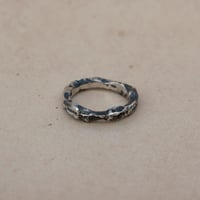 Image 1 of primordial // sandcast sterling silver ring (6)