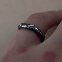 Image 5 of primordial // sandcast sterling silver ring (6.5) 