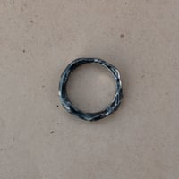 Image 2 of primordial // sandcast sterling silver ring (6.5) 