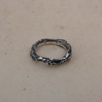 Image 1 of primordial // sandcast sterling silver ring (7)