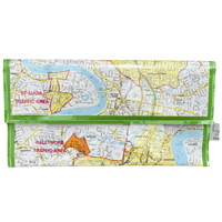 Image 1 of Recycled Street Map Wallet - Brisbane Parking Areas