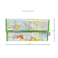 Image 4 of Recycled Street Map Wallet - Brisbane Parking Areas