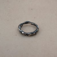 Image 1 of primordial // sandcast sterling silver ring (7.5)