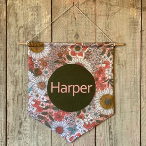 Image of Floral Name Banner