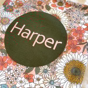 Image of Floral Name Banner