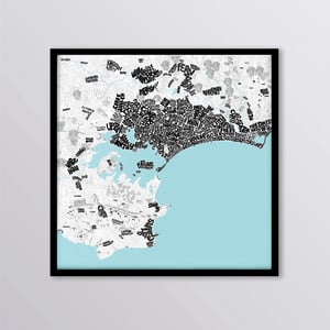 Image of Swanage, Poole & Bournemouth Type Map - Square
