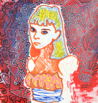 Image 1 of Girl on Red