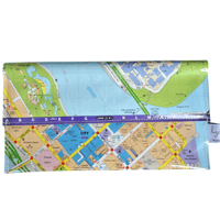 Image 1 of Recycled Street Map Wallet - Brisbane CBD