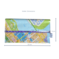 Image 3 of Recycled Street Map Wallet - Brisbane CBD