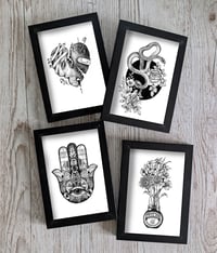 Framed Art Cards - TATTOO STYLE - stocking fillers