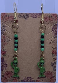 Image 2 of Peace Alien Earrings