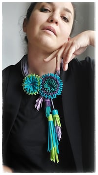 Image 5 of Assolo 24/2024 - DALIA Blooming Satement necklace - "Iride" 