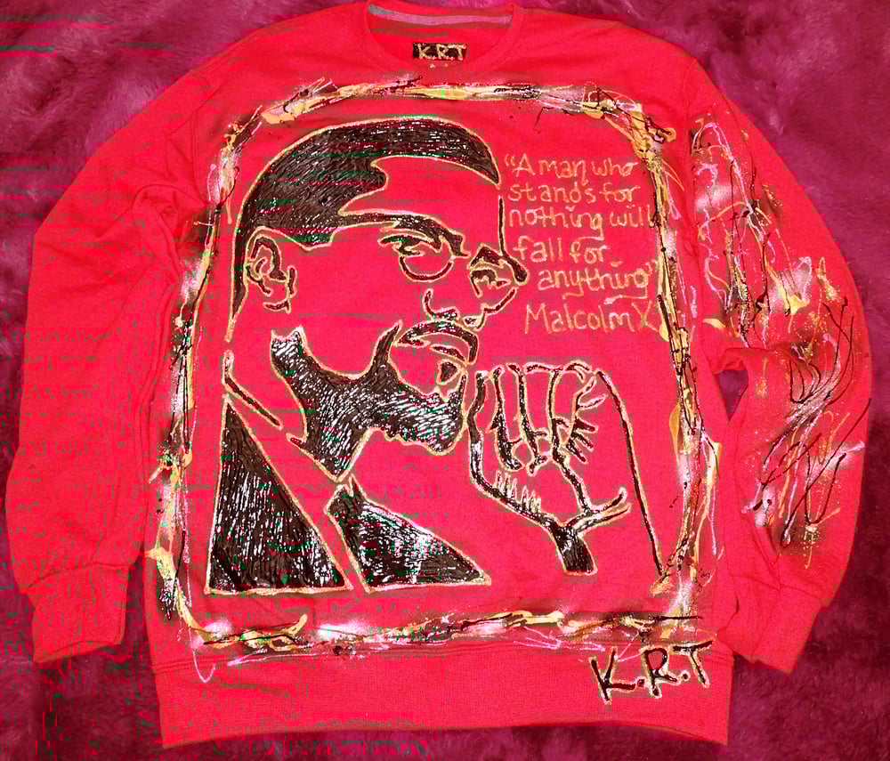 Image of Malcolm X Sweatshirt (Ruby)