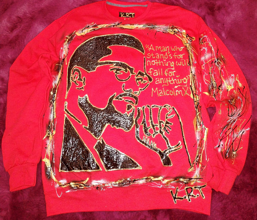 Image of Malcolm X Sweatshirt (Ruby)