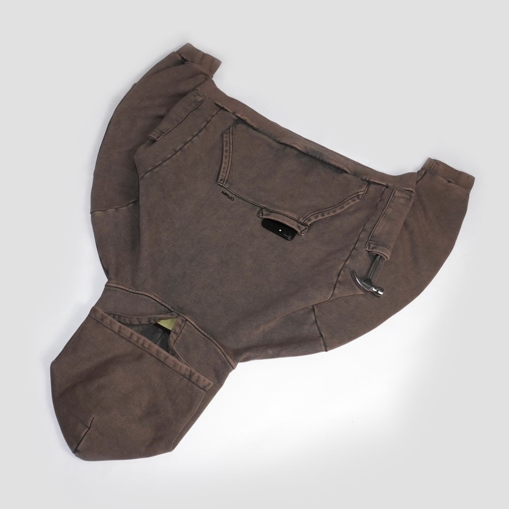 Image of CARPENTER HOODIE (WASHED MAUVE)