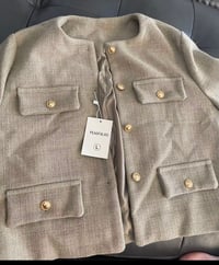 Image 2 of Button detail cropped jacket