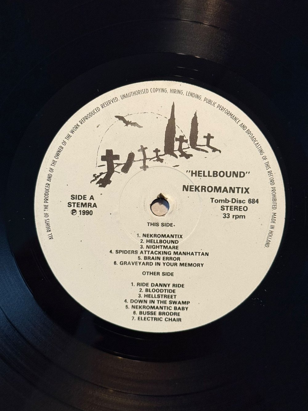 NEKROMANTIX - HELLBOUND (LP) 1990 *Black LP