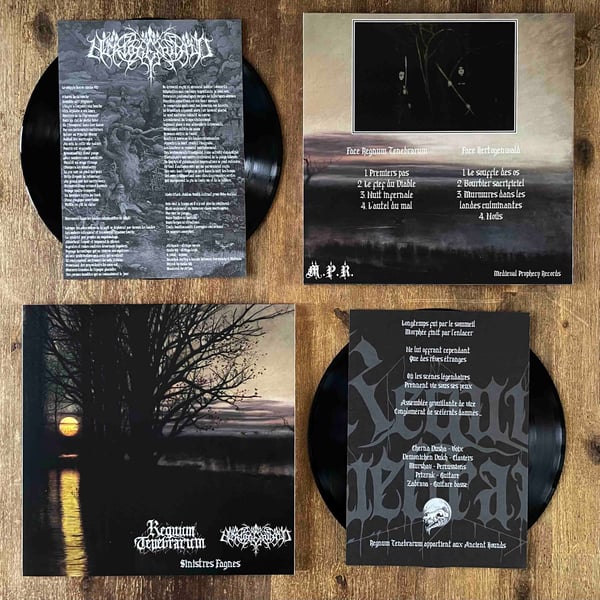 Image of REGNUM TENEBRARUM / HERTOGENWALD Sinistres Fagnes split LP