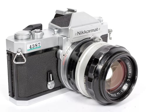 Image of Nikon Nikkormat FT2 35mm SLR film camera with Nikkor SC 50mm F1.4 lens #4387