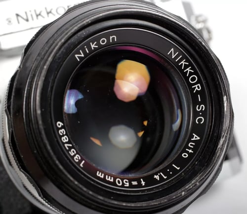 Image of Nikon Nikkormat FT2 35mm SLR film camera with Nikkor SC 50mm F1.4 lens #4387