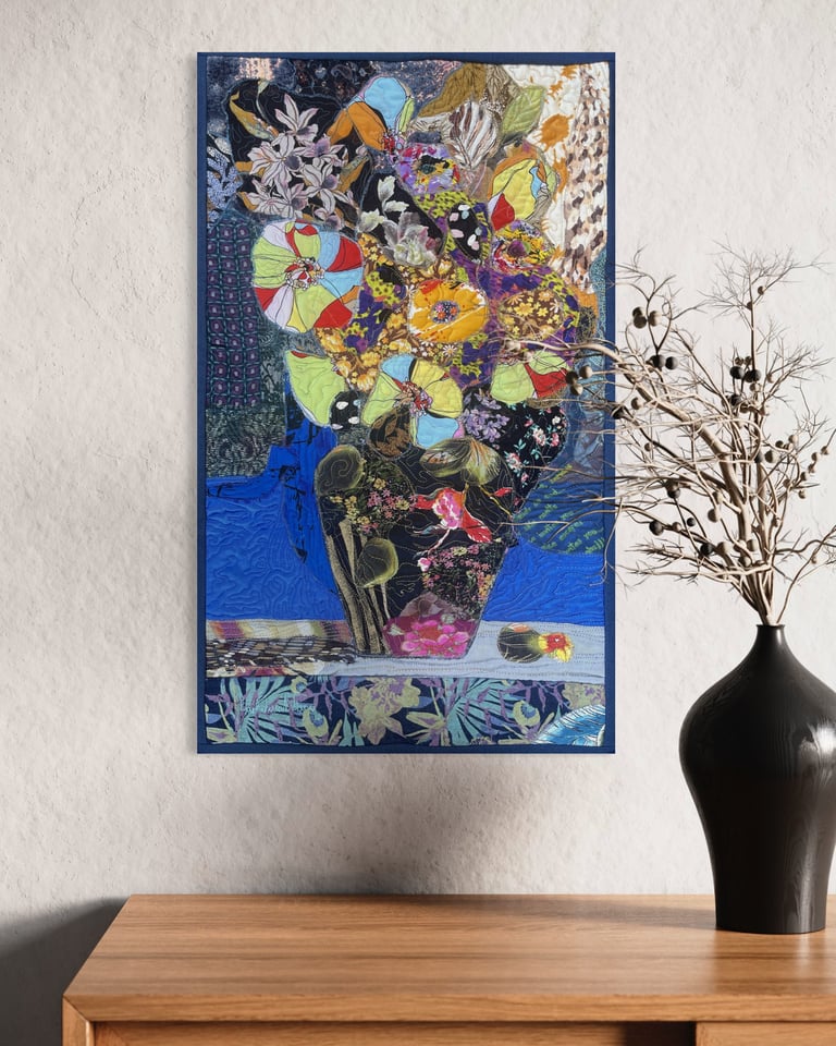 "Blue still life" - artwork for gift, 67х39 cm Image 5